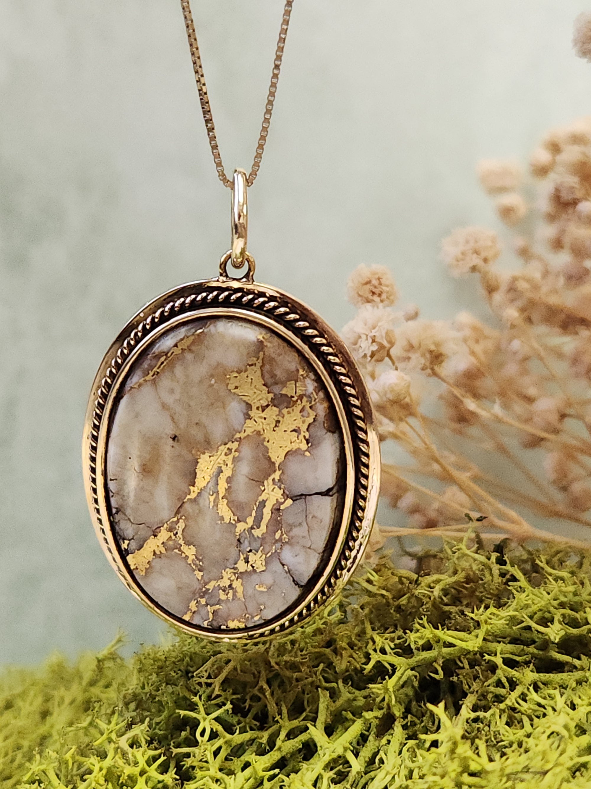 Antique Victorian Gold in Quartz Pendant in 14k Yellow Gold