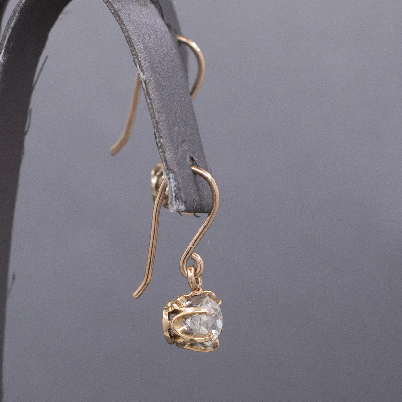 Exquisite Victorian Diamond 1.50cttw Drop Dangle Earrings in 14k Yellow Gold