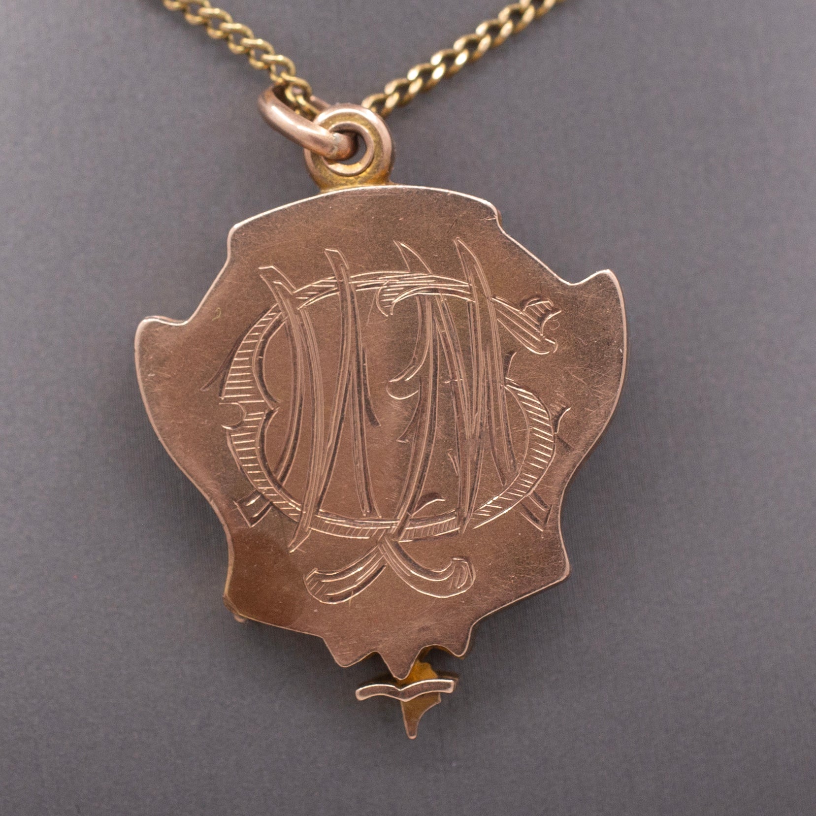 Exquisite Art Nouveau Locket with Diamond Slices in 18k Yellow Gold