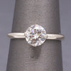 Sparkling Natural Diamond Solitaire Engagement Ring in 14k White Gold