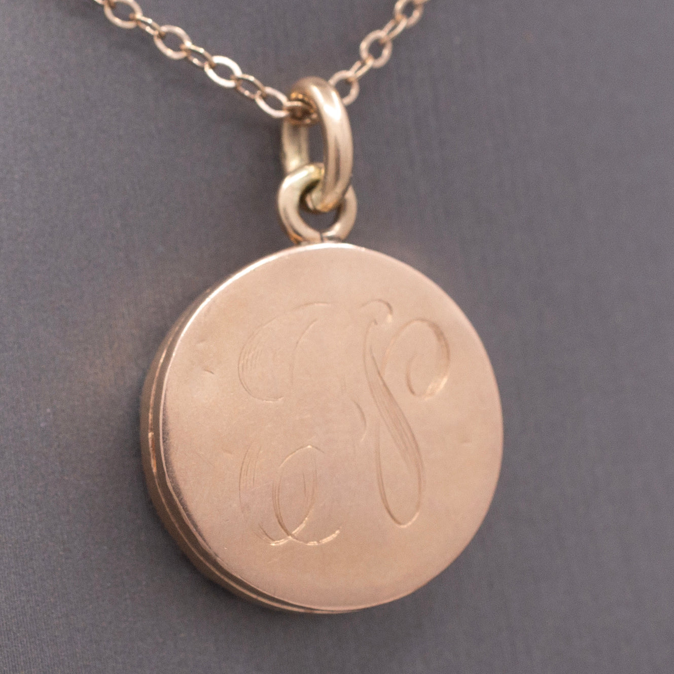 Stunning Victorian Old Mine Cut Diamond Locket in 14k Rose Gold and Platinum
