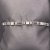 Sleek Late Art Deco Blue Sapphire and Diamond Chain Link Bracelet in 14k White Gold