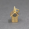 Vintage Miniature Church with Steeple Charm Pendant in 14k Yellow Gold