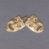 Vintage Comedy and Tragedy Greek Theatre Masks Charm in 14k Yellow Gold