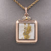 Antique Victorian Gold in Quartz Locket Pendant in 10k Rose Gold
