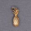 Vintage Whole Pineapple Charm Pendant in 14k Yellow Gold