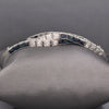 Art Deco Natural Diamond and Lab Created Sapphire Bracelet in 18k White Gold