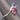 Mid-Century Modern Violet Sapphire and Pink Tourmaline Bypass Moi et Toi Ring in Platinum