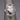 Vintage Faceted Hematite Ring with Old European Cut Diamond Center in 14k White Gold