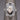 Vintage Faceted Hematite Ring with Old European Cut Diamond Center in 14k White Gold