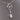 Edwardian Rose Cut Old European Cut and Pear Cut Lavalier Necklace in Platinum