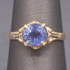 Vintage Cornflower Blue 2.43ct Natural Sapphire Ring in 14k Yellow Gold
