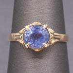 Vintage Cornflower Blue 2.43ct Natural Sapphire Ring in 14k Yellow Gold
