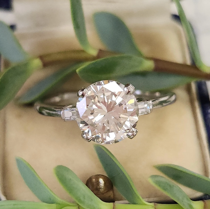 Classic GIA Certified Round Brilliant Cut Diamond Engagement Ring in Platinum