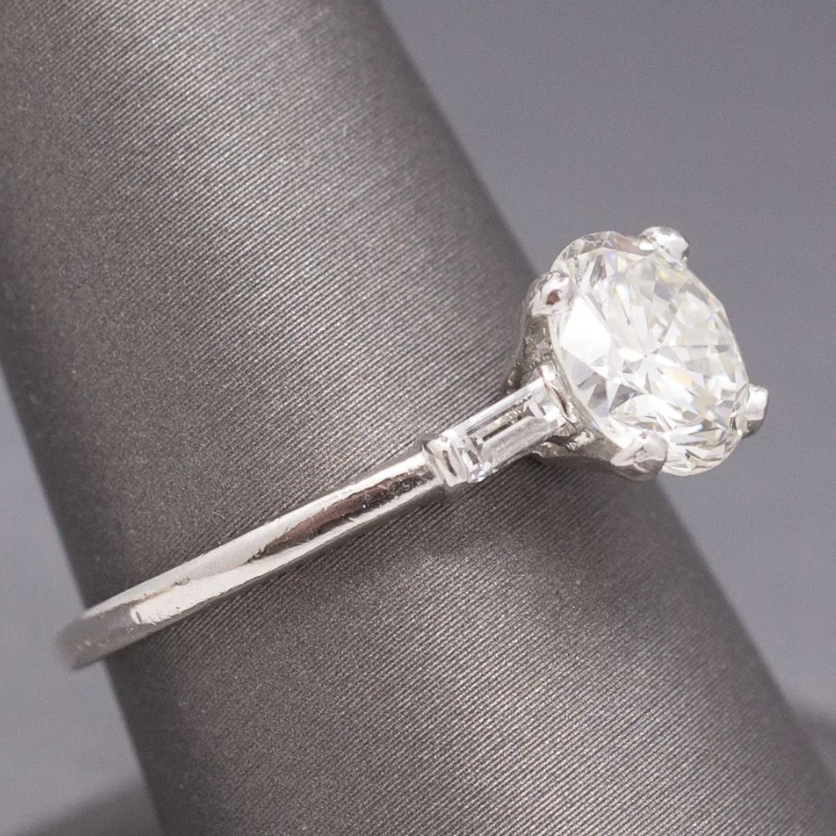 Classic GIA Certified Round Brilliant Cut Diamond Engagement Ring in Platinum