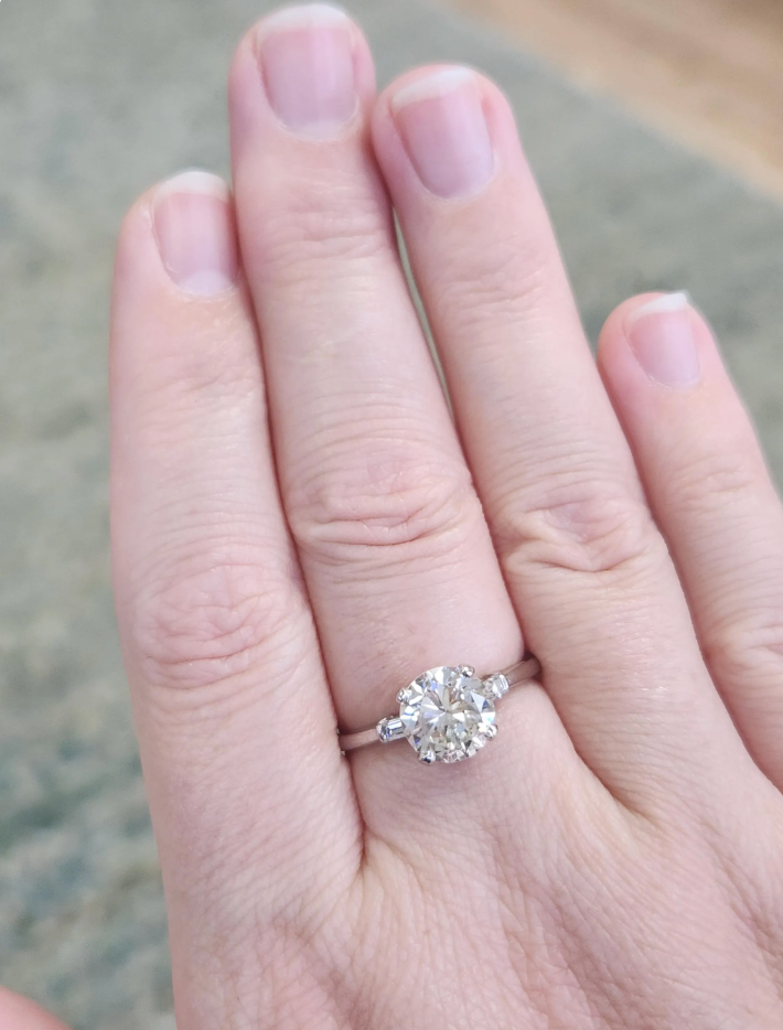 Classic GIA Certified Round Brilliant Cut Diamond Engagement Ring in Platinum