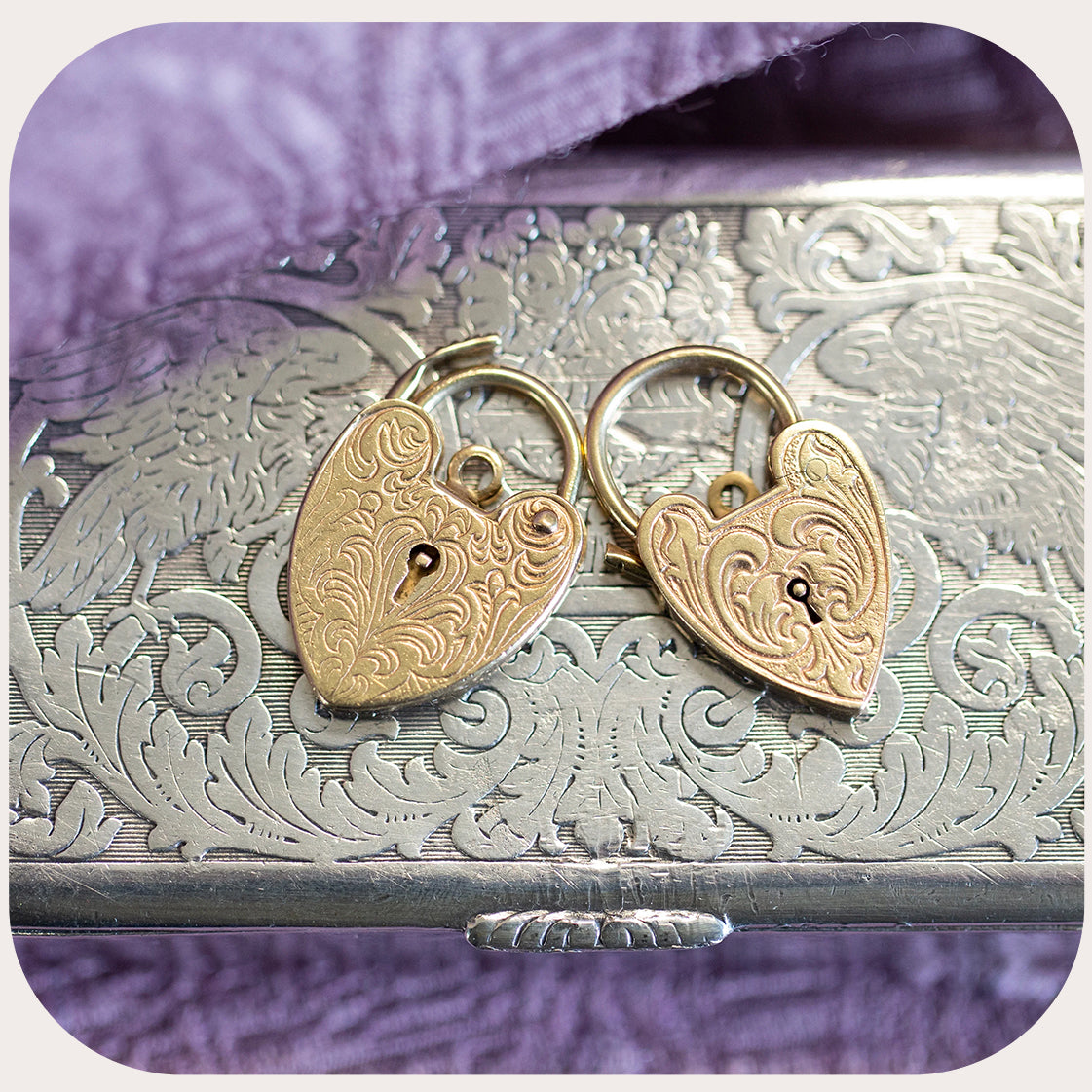 Vintage & Estate Pendants & Charms - Heart Padlock