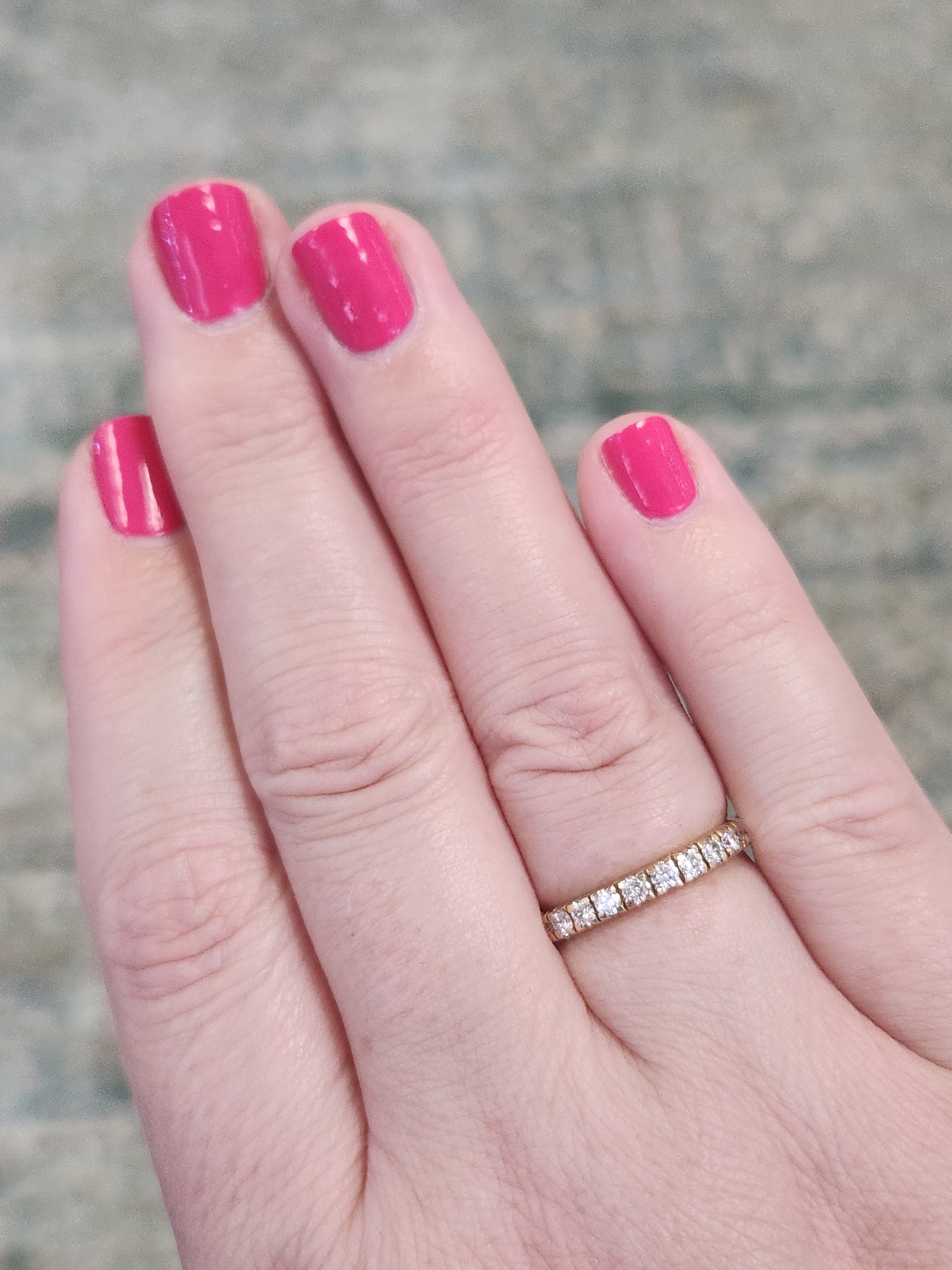 Beautiful Sparkling Diamond Eternity Band in 14k Yellow Gold Size 6.75