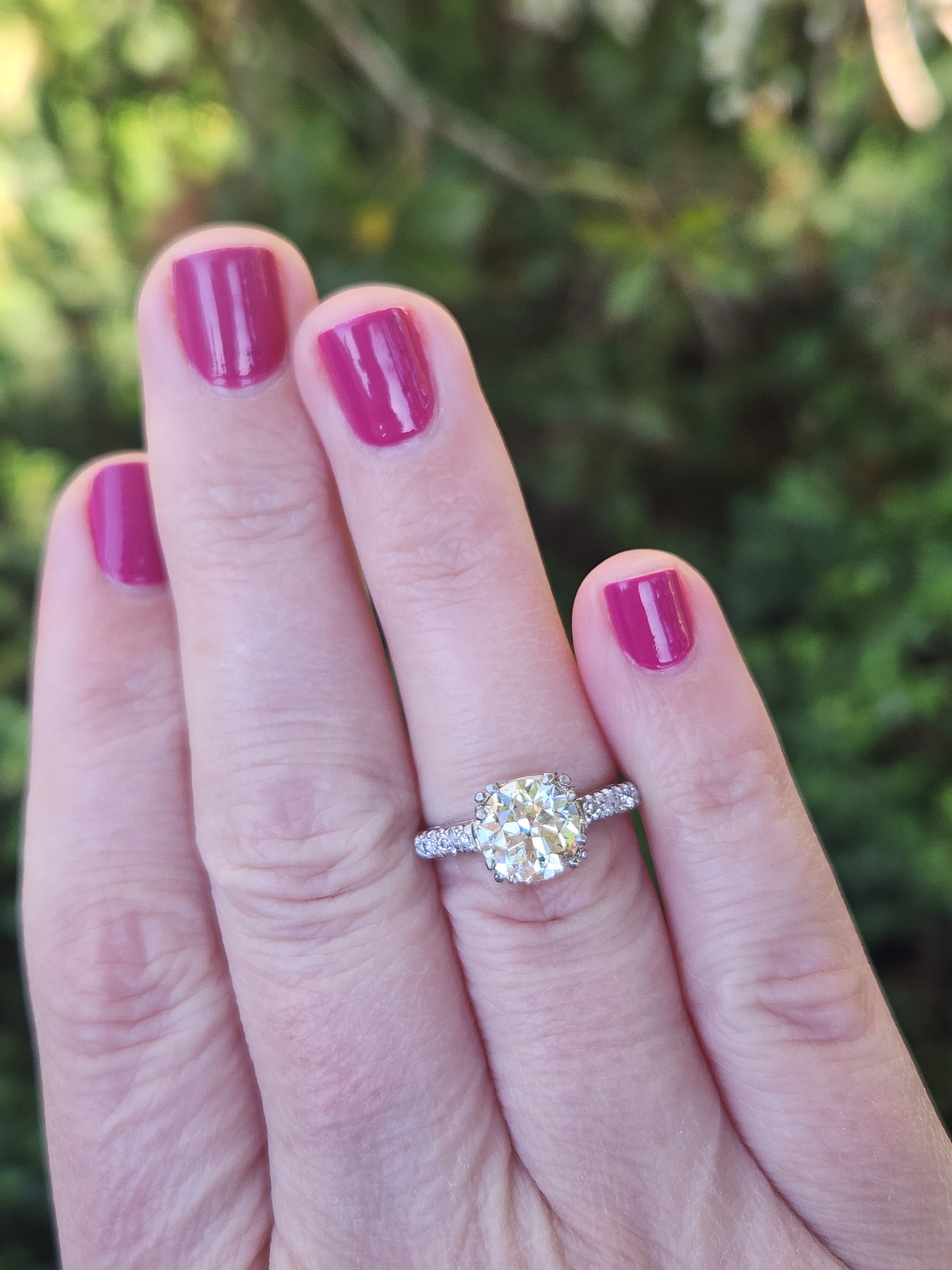 Exquisite Art Deco GIA Certified 1.91ct Old European Cut Diamond Ring in Platinum