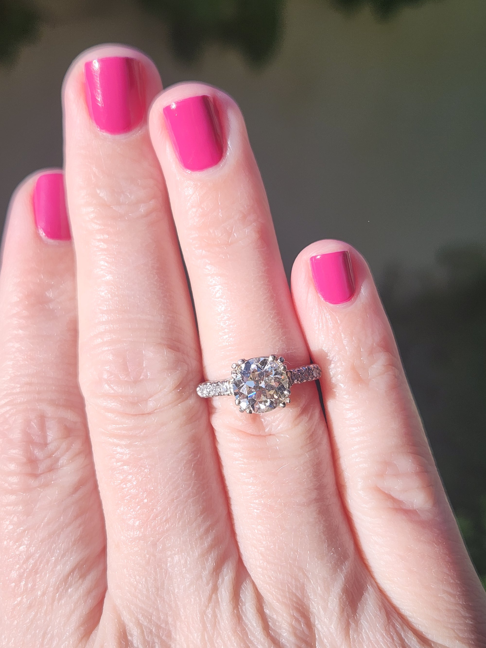 Exquisite Art Deco GIA Certified 1.91ct Old European Cut Diamond Ring in Platinum