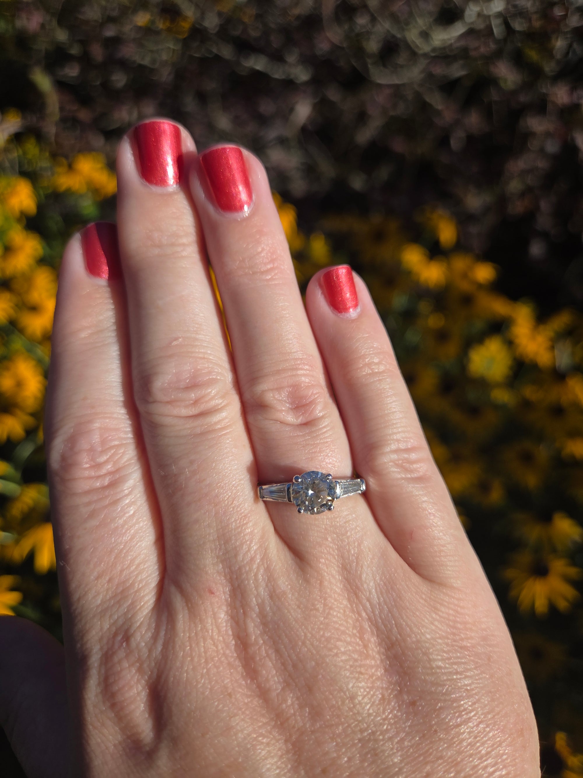 Classic Three Stone GIA Certified Diamond Engagement Ring in Platinum
