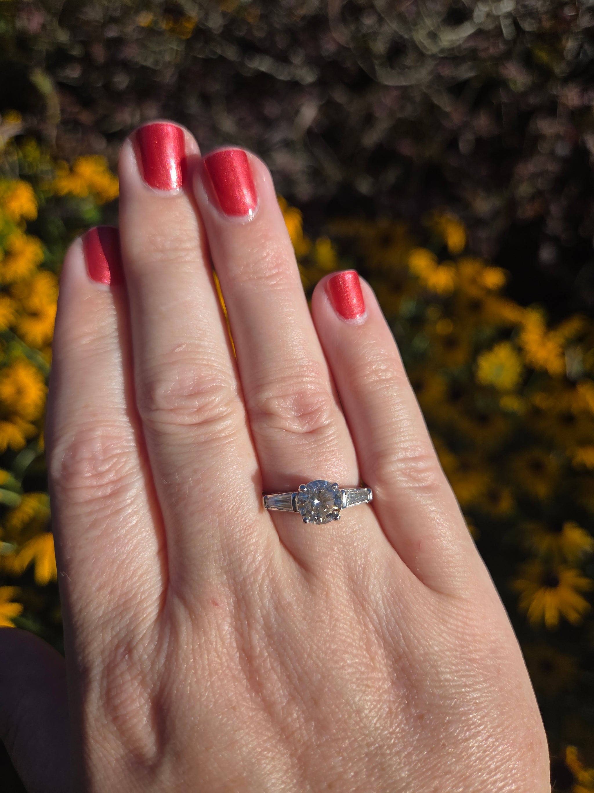 Classic Three Stone GIA Certified Diamond Engagement Ring in Platinum