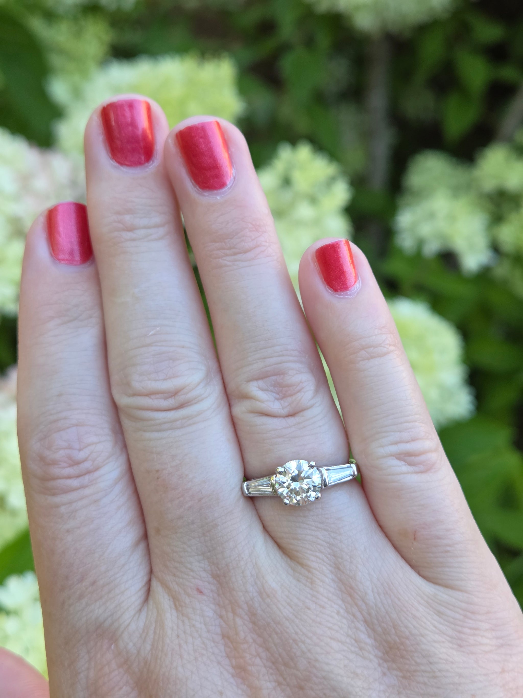 Classic Three Stone GIA Certified Diamond Engagement Ring in Platinum