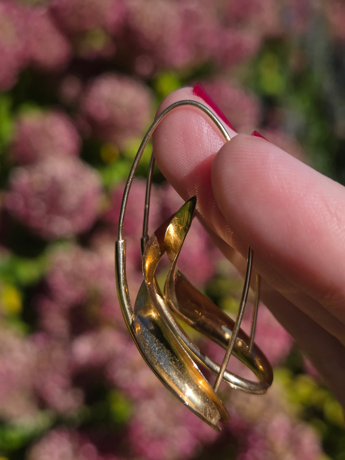 Vintage Peter Small Iconoclast Twist Earrings in 14k Yellow Gold