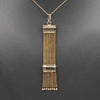 Antique Victorian Black Enamel Fringe Tassel Pendant in 14k Yellow Gold
