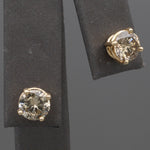 Vintage Champagne Diamond 1.50ctw Stud Earrings in 14k Yellow Gold