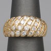 Vintage Diamond Waterfall Channel Set Dome Ring in 14k Yellow Gold