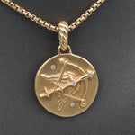 David Yurman Saggitarius Amulet Pendant 16" 1.75mm Chain 18k Yellow Gold Necklace