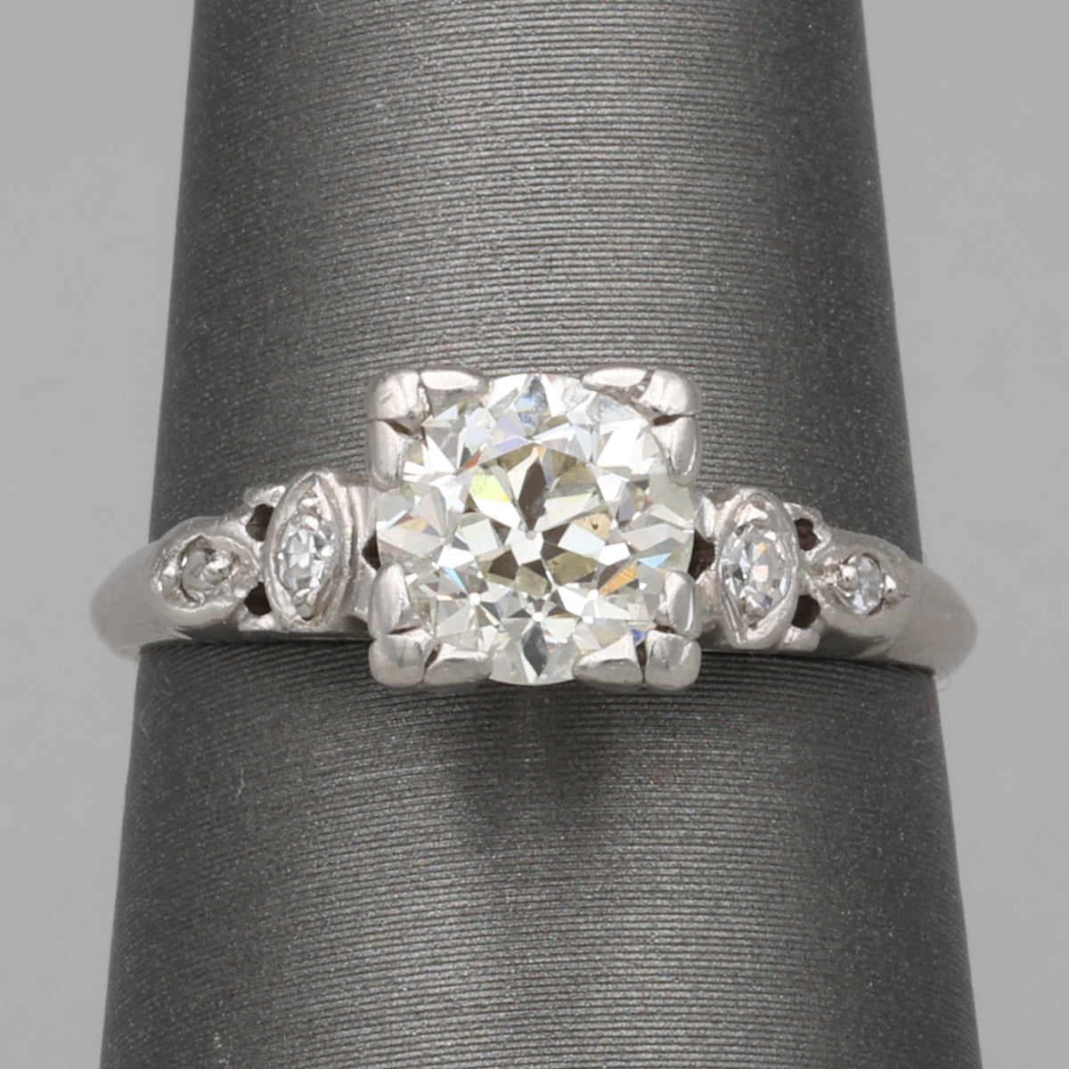 Art Deco 1.20ct Old European Cut Diamond Engagement Ring in Platinum