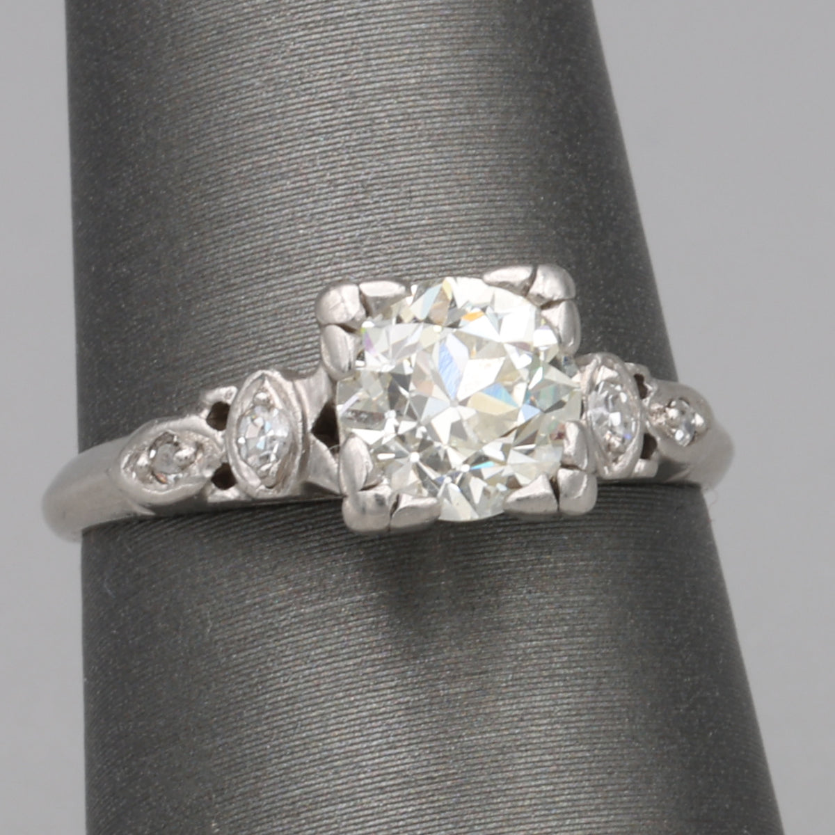 Art Deco 1.20ct Old European Cut Diamond Engagement Ring in Platinum