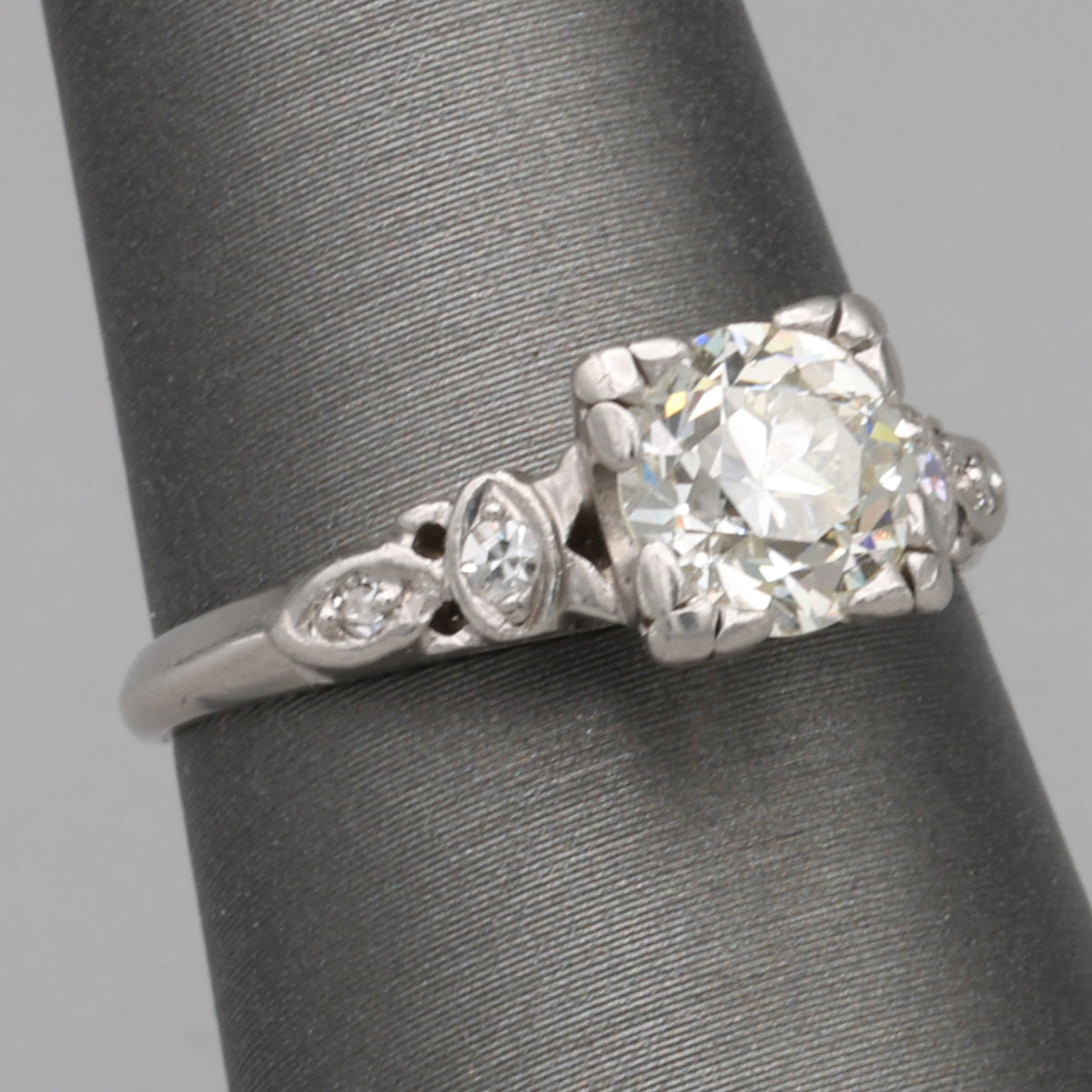 Art Deco 1.20ct Old European Cut Diamond Engagement Ring in Platinum