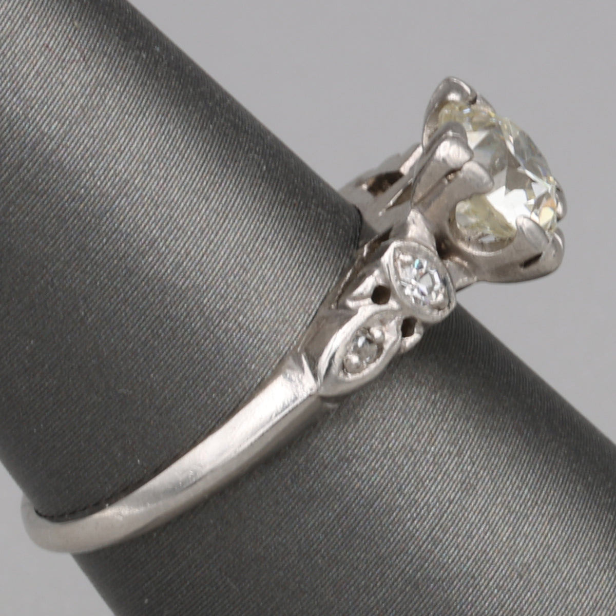 Art Deco 1.20ct Old European Cut Diamond Engagement Ring in Platinum