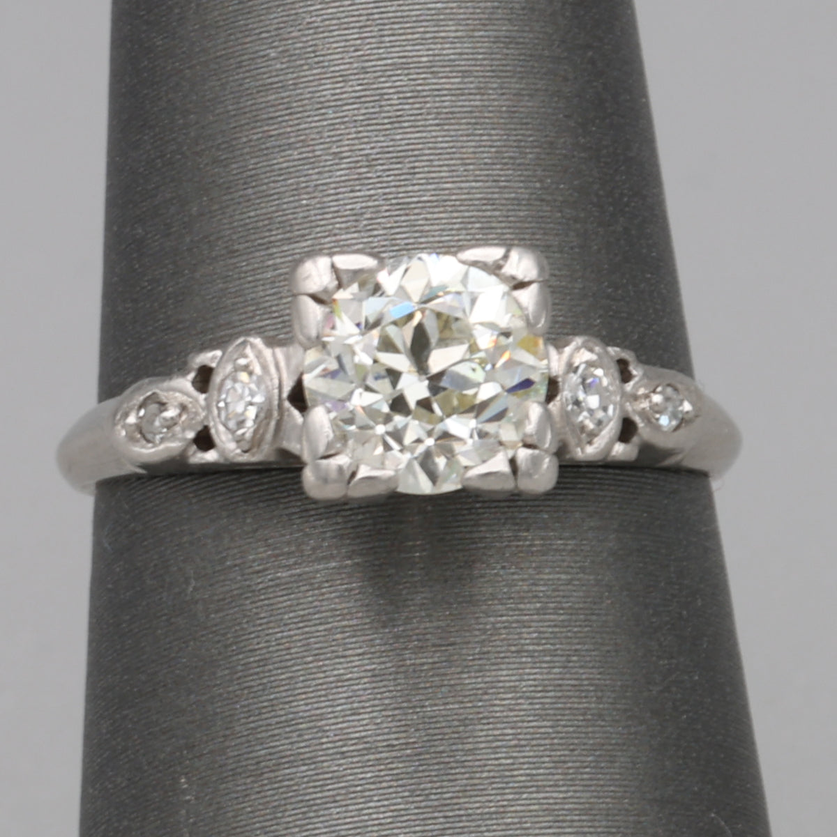 Art Deco 1.20ct Old European Cut Diamond Engagement Ring in Platinum