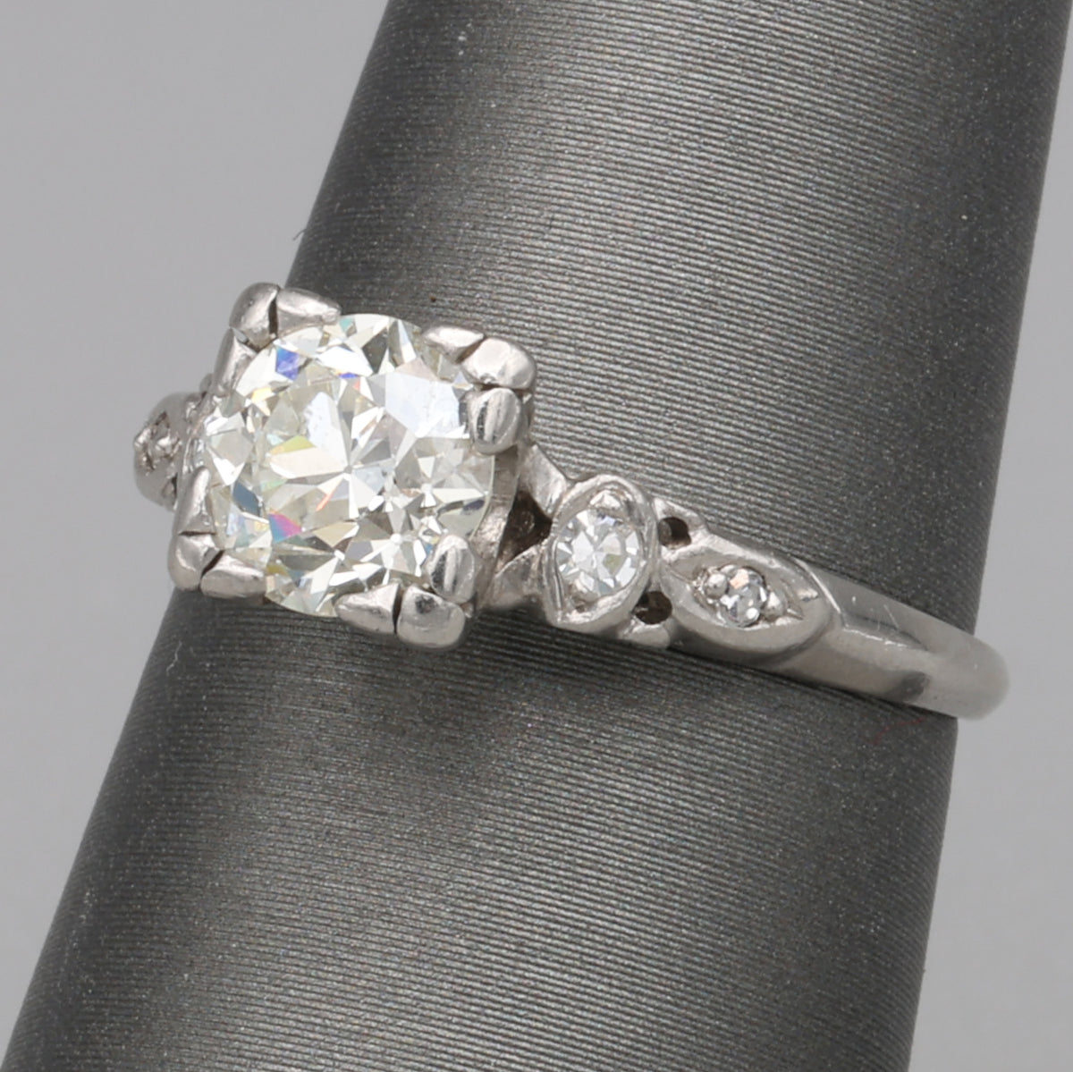 Art Deco 1.20ct Old European Cut Diamond Engagement Ring in Platinum