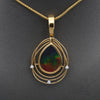 Vintage Ammonite and Diamond Bezel Set Pendant Enhancer in 18k Yellow Gold