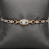 Petite Art Deco Old European Cut Diamond Chain Bracelet in 14k Rose & White Gold