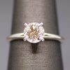 Classic Round Brilliant Cut Diamond 0.92ct Solitaire Engagement Ring in 14k White Gold