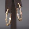 Classic Diamond Inside Out Round Hoop Earrings in 14k Yellow Gold