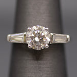 Classic Three Stone GIA Certified Diamond Engagement Ring in Platinum
