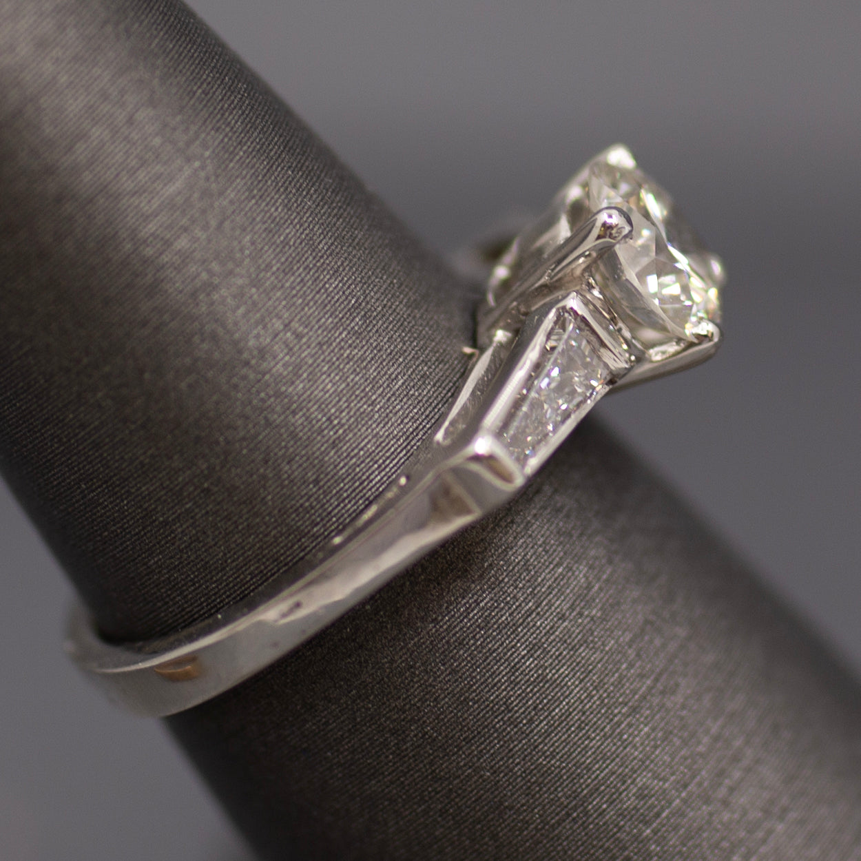 Classic Three Stone GIA Certified Diamond Engagement Ring in Platinum