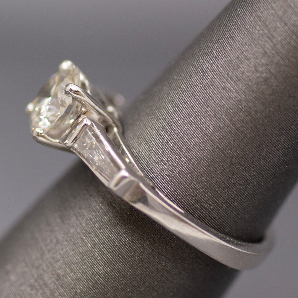 Classic Three Stone GIA Certified Diamond Engagement Ring in Platinum