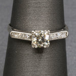 Sparkling Vintage Mid-Century Diamond Engagement Ring in Platinum