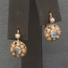 Antique Victorian Moonstone and Pearl Drop Earrings in 14k Rosy Gold
