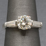 Classic Three Stone GIA Certified Diamond Engagement Ring in Platinum