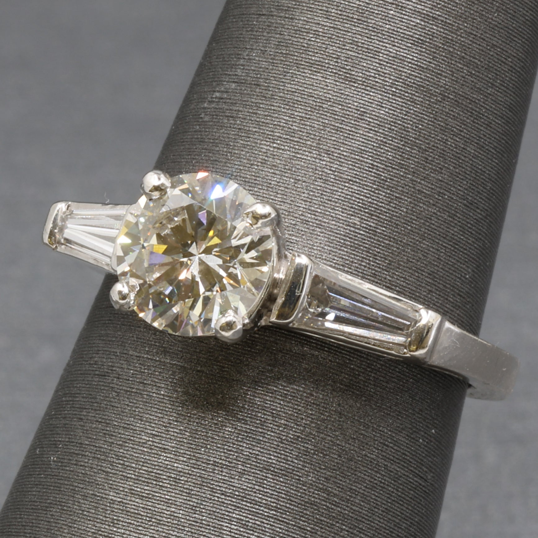 Classic Three Stone GIA Certified Diamond Engagement Ring in Platinum