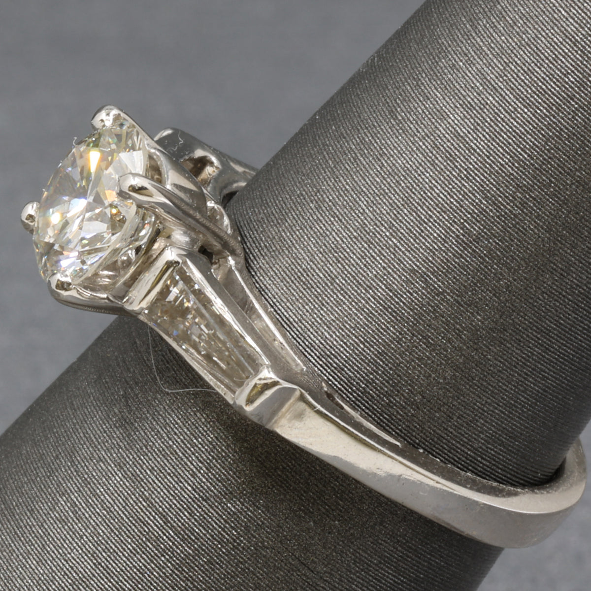 Classic Three Stone GIA Certified Diamond Engagement Ring in Platinum